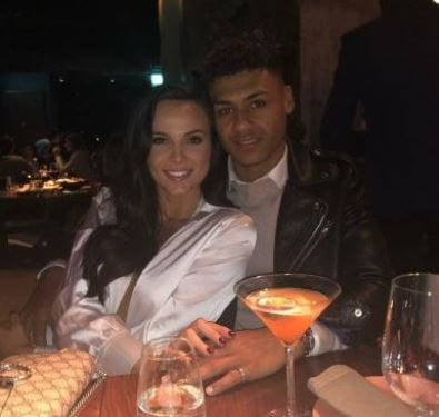 Ollie Watkins with his girlfriend Ellie Alderson enjoying the dinner.